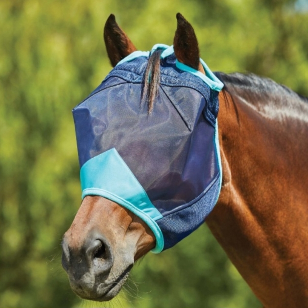 Blue Horse Fly Mask